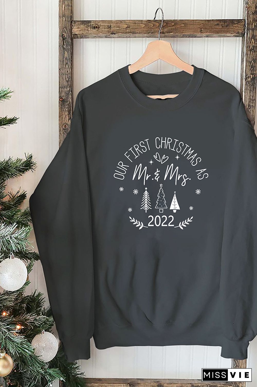 Our First Christmas as Mr. And Mrs Sweatshirt Wholesale