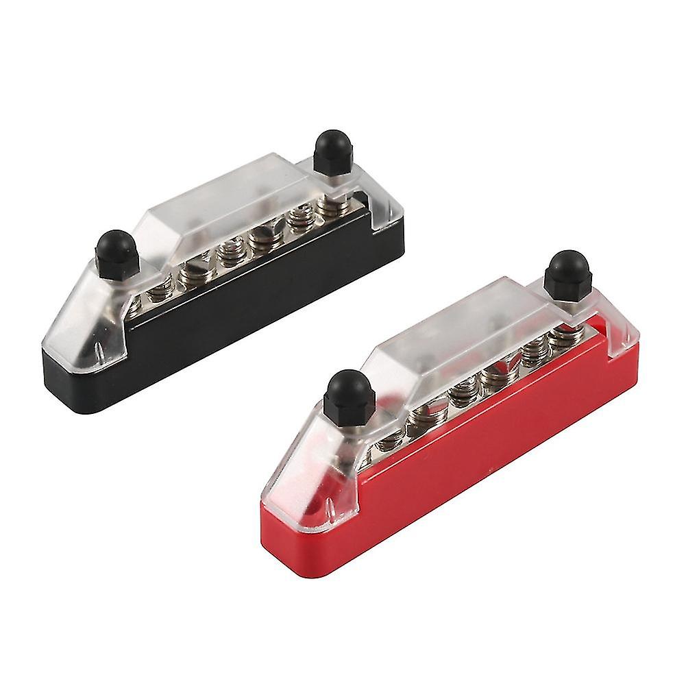 Positive Negative Bus Bar Battery Distribution Block 4 X M6 Car Terminal Block Studs 3 X Terminal B