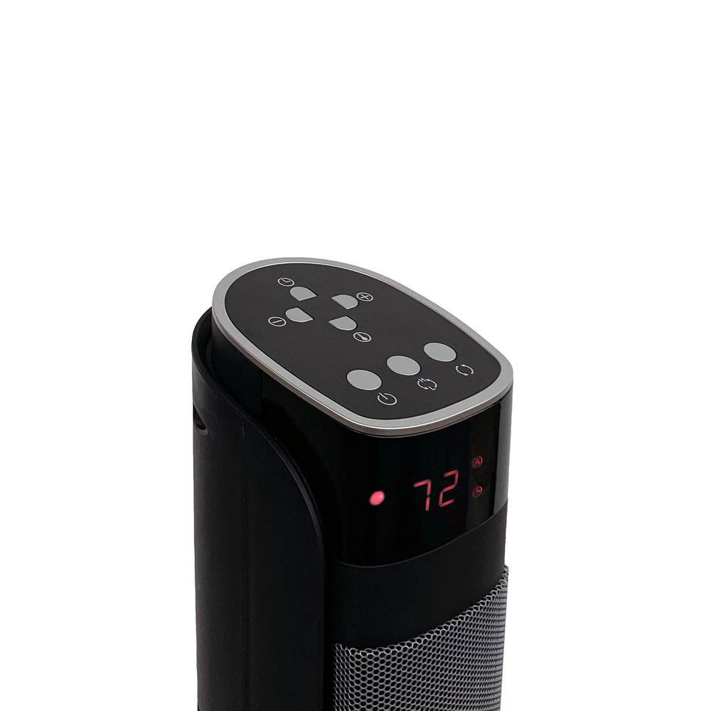 Hunter Deluxe Digital 30 in. 1500-Watt Ceramic Electric Space Heater with Remote Control 72016