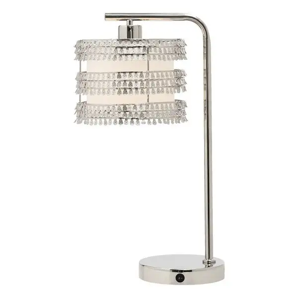 Maisie River of Goods Glam Silver Chrome 19.5-Inch Table Lamp - 10.75