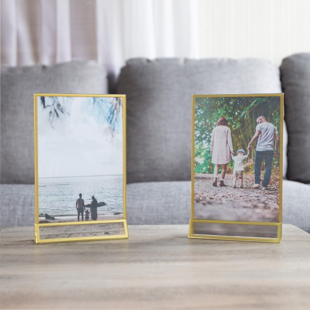 4 X 6 Picture Frames 6 pack Floating Frame Set For Table Numbers Wedding Signs Photos Or Table Decor By Great Northern Party Gold