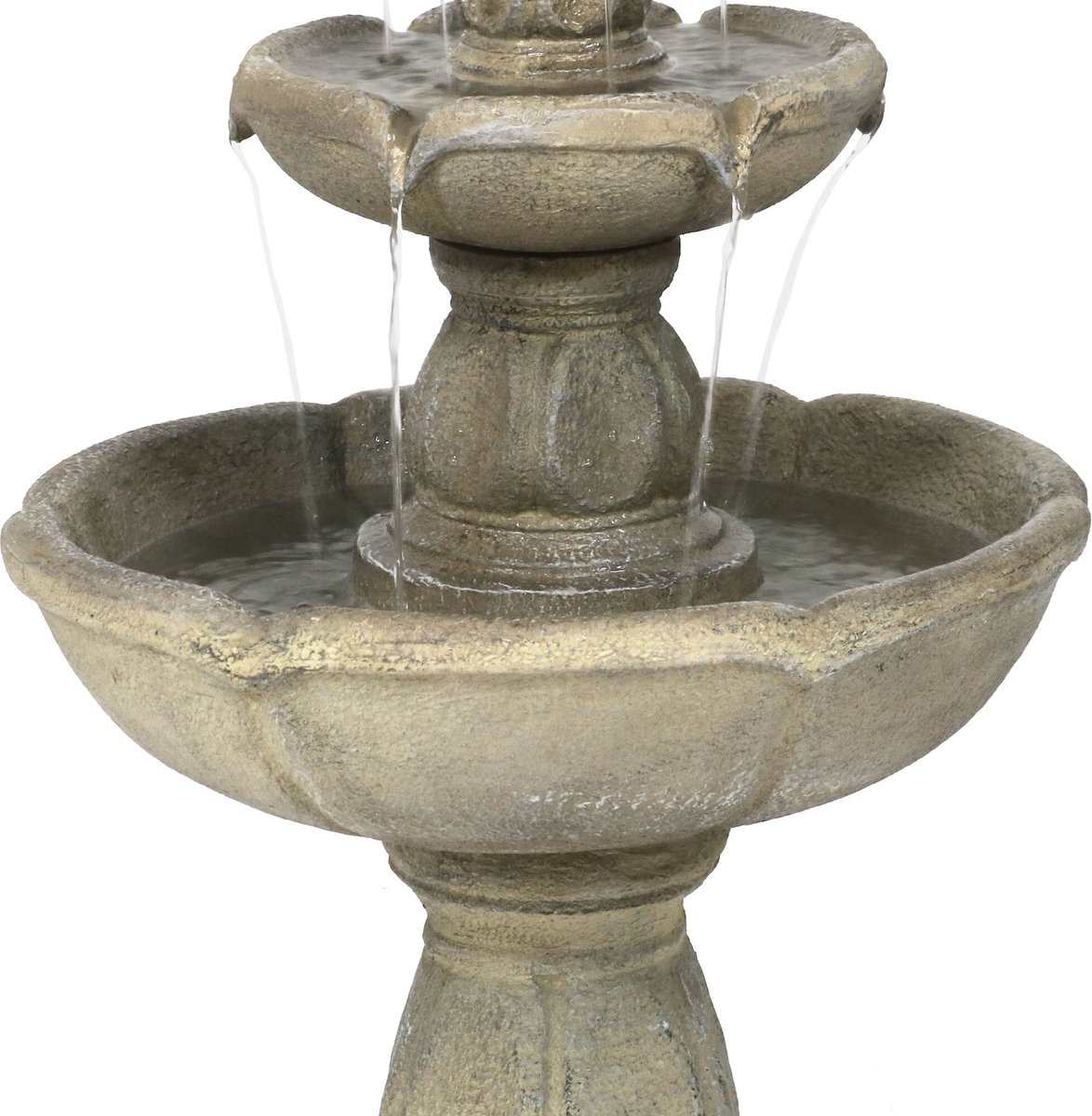 Sunnydaze Decor 3-Tier Birds-foot Delight Outdoor Water Fountain