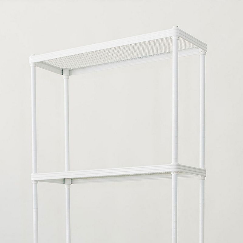 Design Ideas Meshworks 3 Tier Metal Bathroom Storage Shelving Unit Rack， White