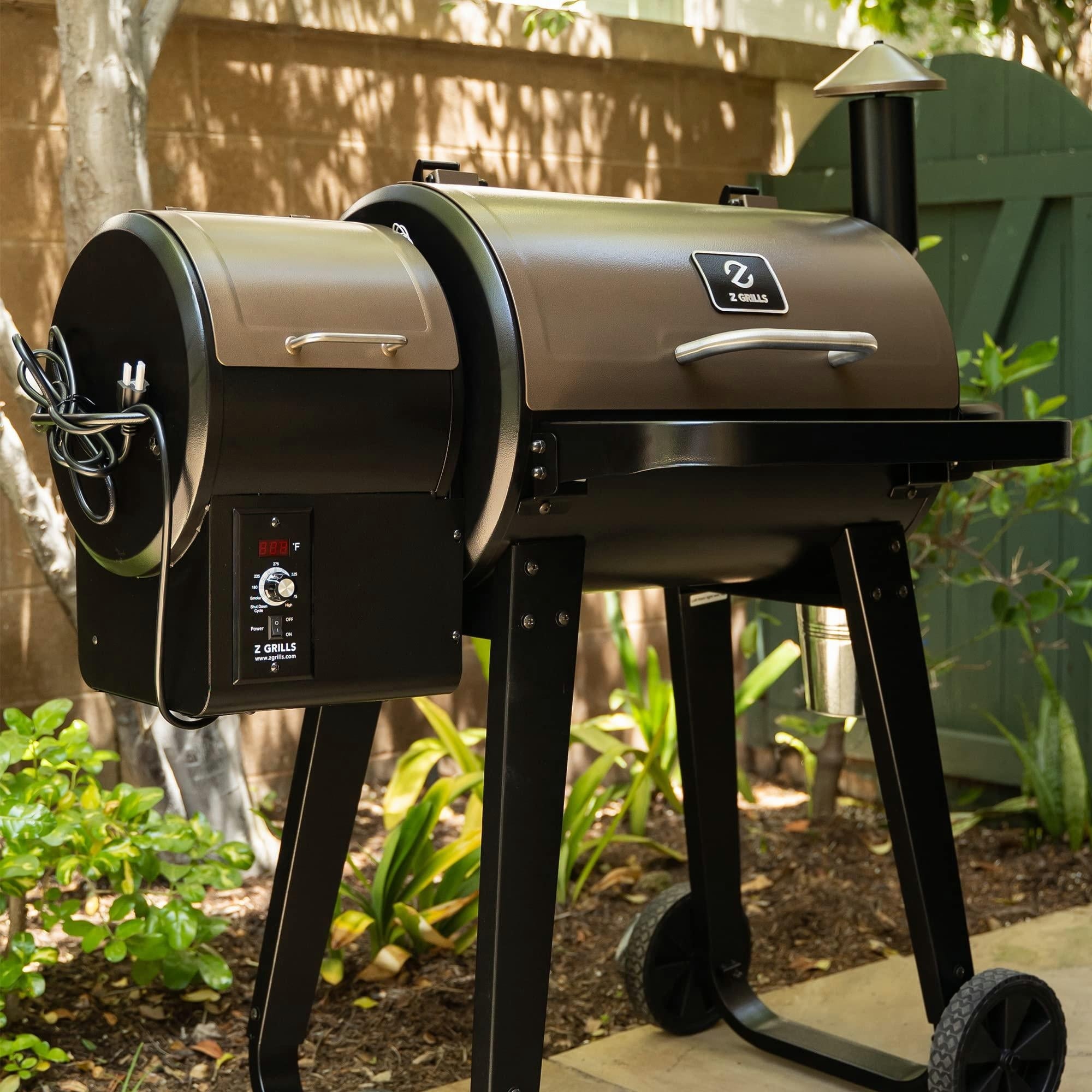 Z GRILLS Wood Pellet Grill Smoker with Wireless Meat Probe Thermometer