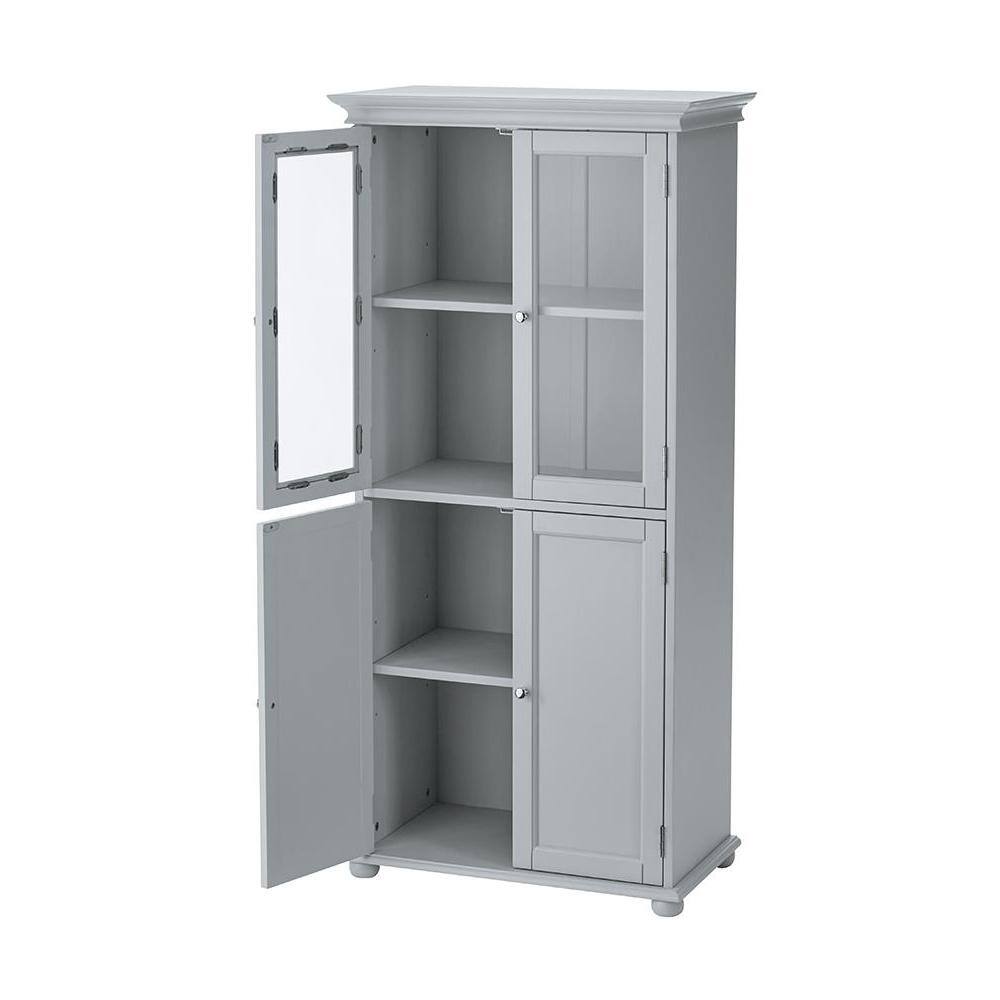 Home Decorators Collection Hampton Harbor 25 in. W Linen Cabinet in Dove Grey BF-20191-DG