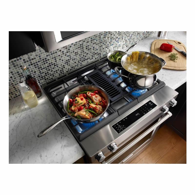 KitchenAid 30-inch Slide-In Dual-Fuel Range KSDG950ESS