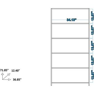 Manhattan Comfort Olinda Tobacco Open Bookcase 27AMC164