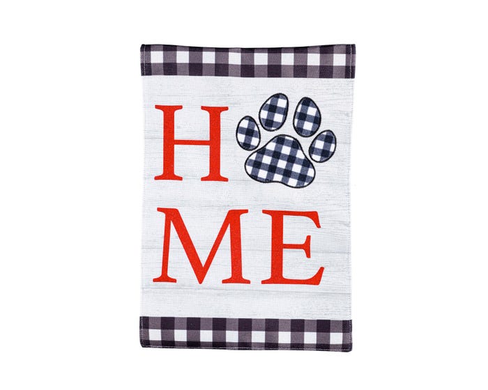 Evergreen HOME Pawprint Burlap Garden Flag - 14B10117