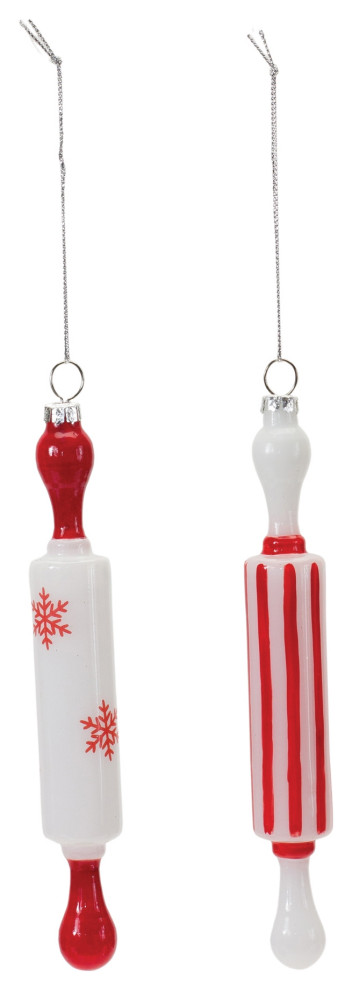 Glass Rolling Pin Ornament  12 Piece Set   Christmas Ornaments   by Melrose International LLC  Houzz