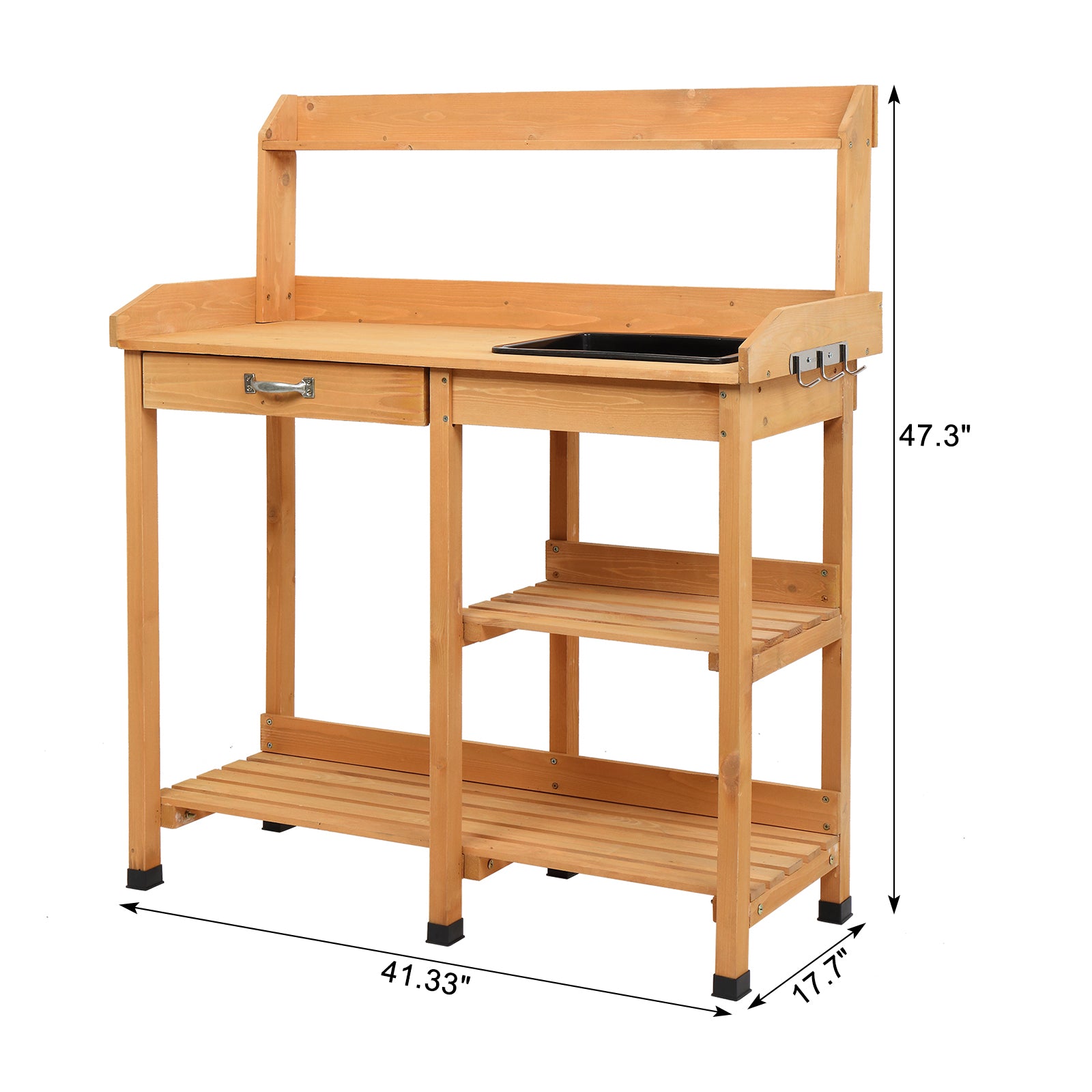 Winado Garden Workbench With Drawers And Sink Drawer Storage