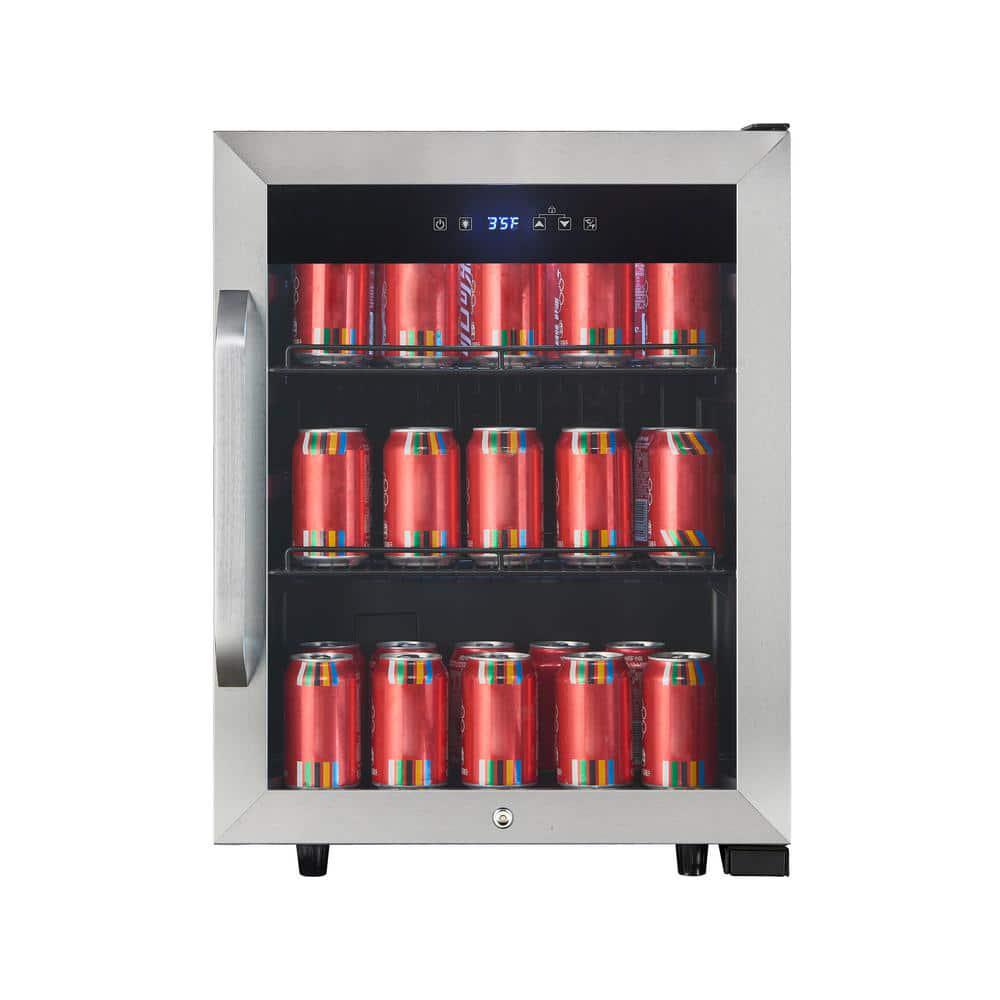 Magic Chef Commercial 2 1 cu ft Countertop 58 Can Beverage Cooler in Stainless Steel