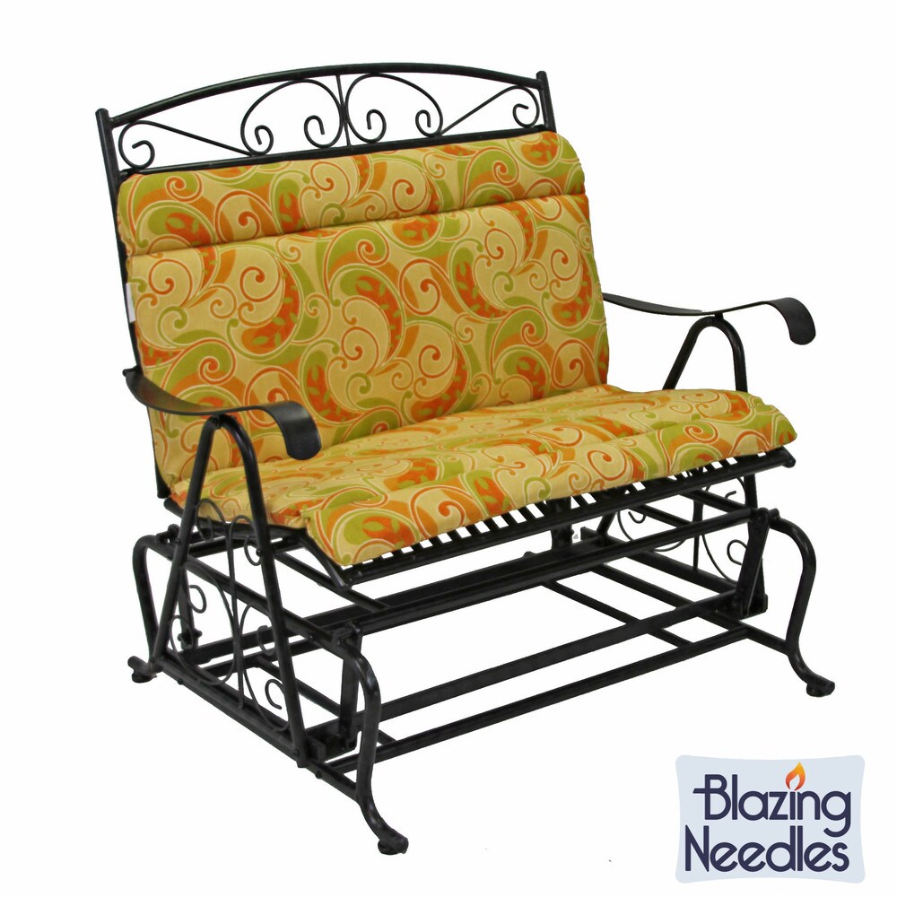 Blazing Needles  Weather Seat/Back Bench Cushion