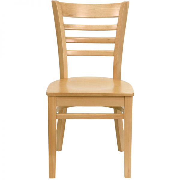 Flash Furniture Ladder Back Wooden Restaurant Chair [XU-DGW0005LAD-NAT-GG]