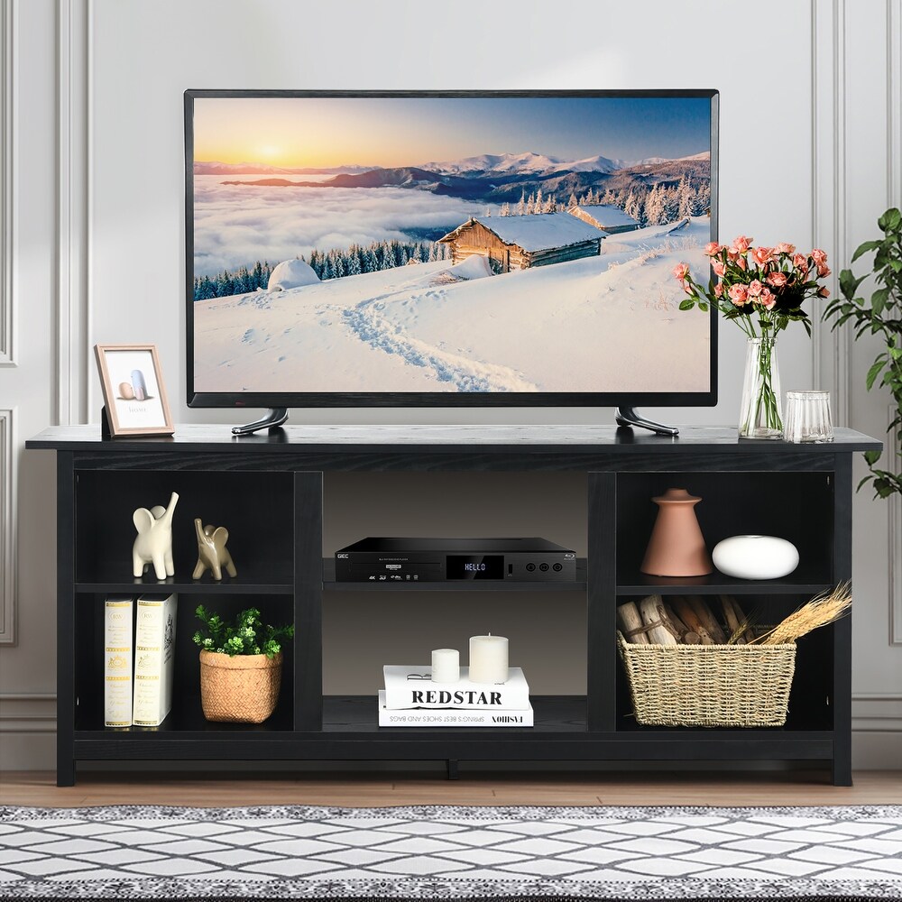 Costway TV Stand 58 inch Entertainment Media Console Center Up to 65   58'' x 16'' x 24''