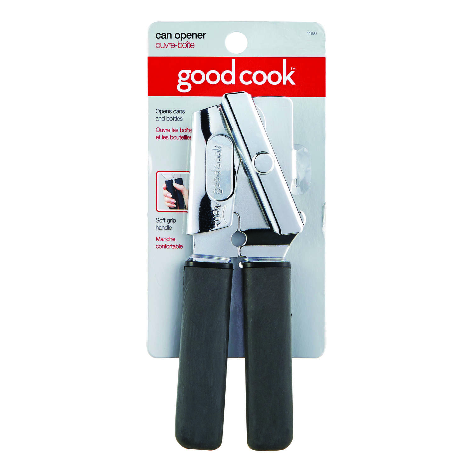 Good Cook Black Stainless Steel Manual Bottle/Can Opener