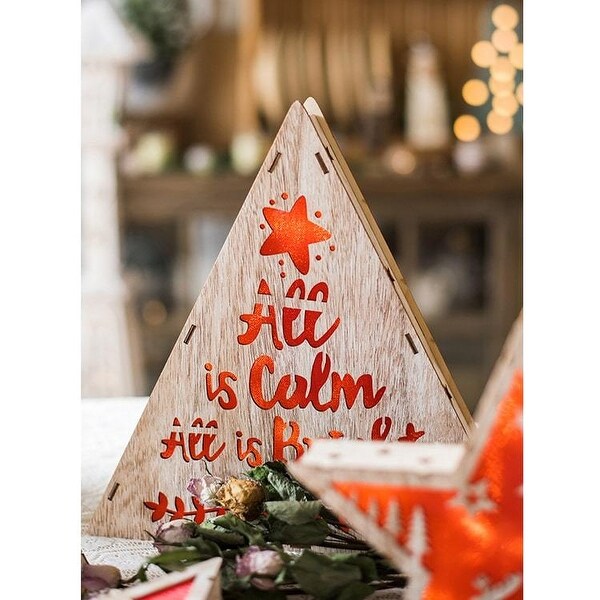 RusticReach Christmas Decorative Light Box in Red