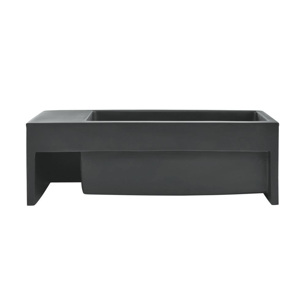 Swiss Madison Delice 24 in. Ceramic Rectangular Wall-Mount Bathroom Sink in Matte Black SM-WS355MB