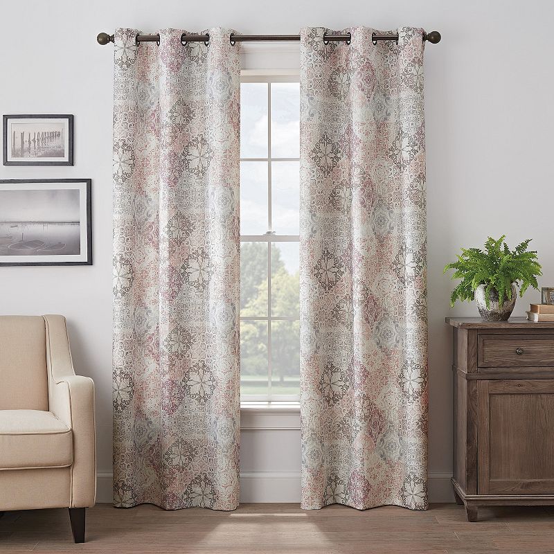 eclipse Martina Medallion Absolute Zero 100% Blackout 1-Panel Window Curtain