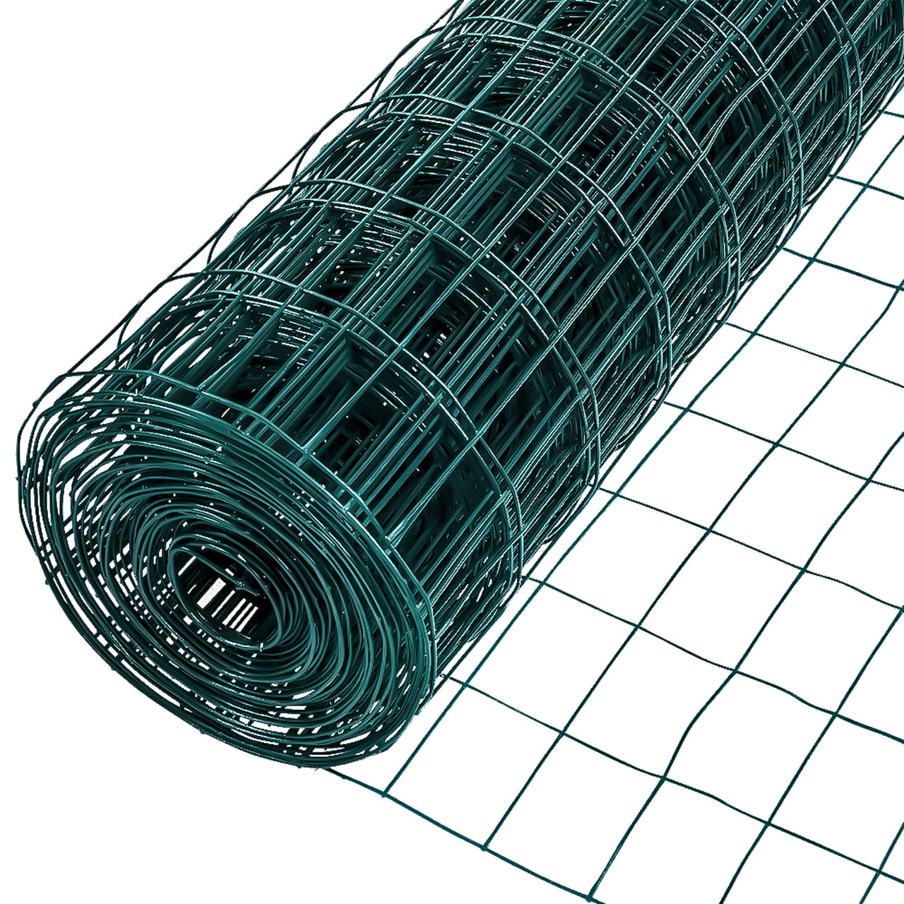 Fencer Wire 16 Gauge Green Vinyl Coated Welded Wire Mesh, 2-Inch x 3-Inch Grid Hardware Cloth for Home and Garden, Great for Home Improvement and Home Guard Project