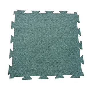 Rubber-Cal Terra-Flex 14 in. x 24 in. x 24 in. Green Interlocking Rubber Mat (5-Pack 20 sq. ft.) 03-188-WEB5-GR