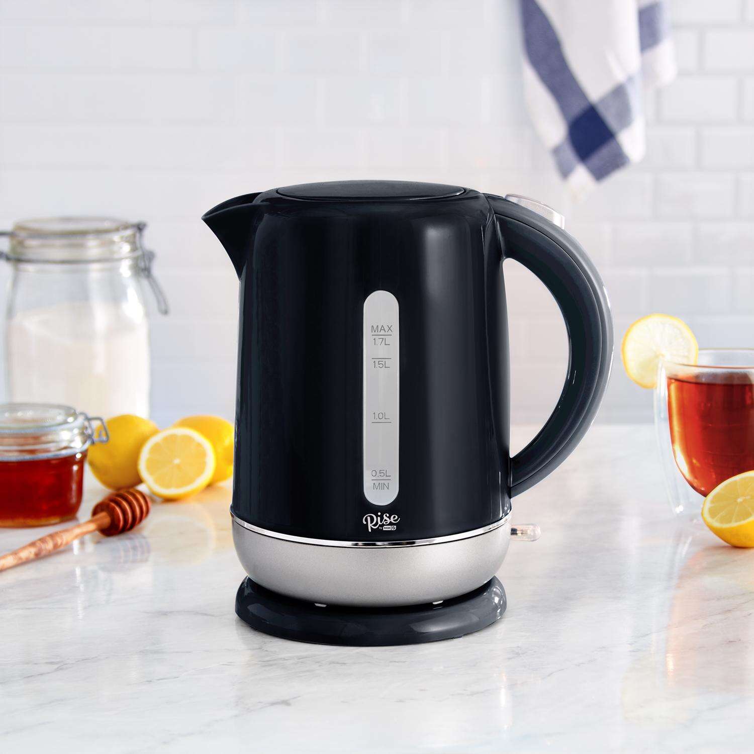 Rise by Dash Black Polypropylene 1.7 L Electric Tea Kettle