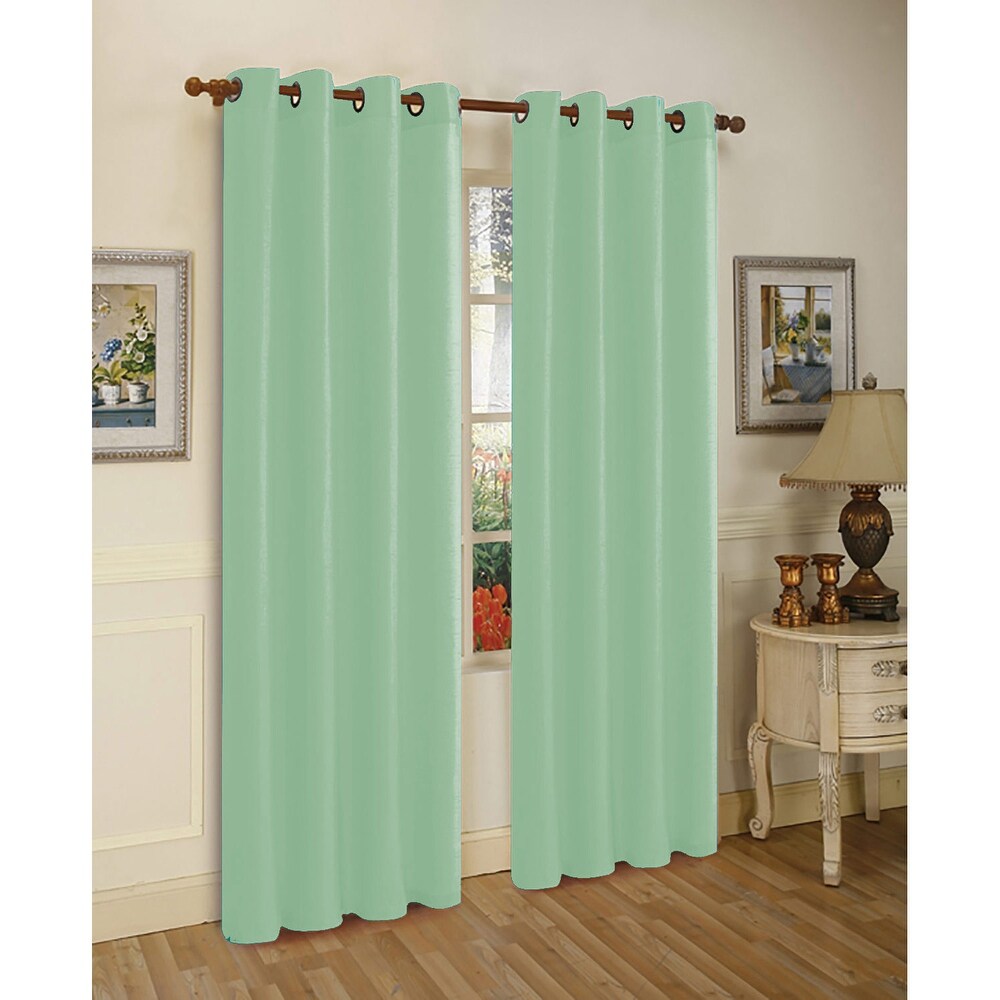 Mira Faux Silk Grommet Window Panel  55x84 Inches