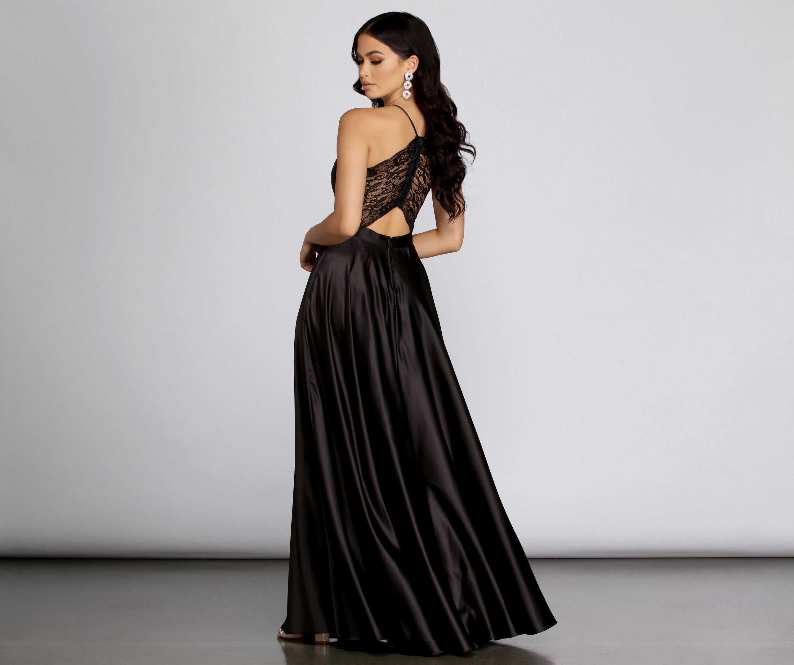 Rowanne Satin A-Line Gown