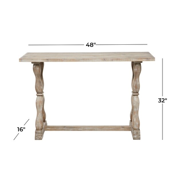 Brown Wood Farmhouse Console Table - 48 x 16 x 32