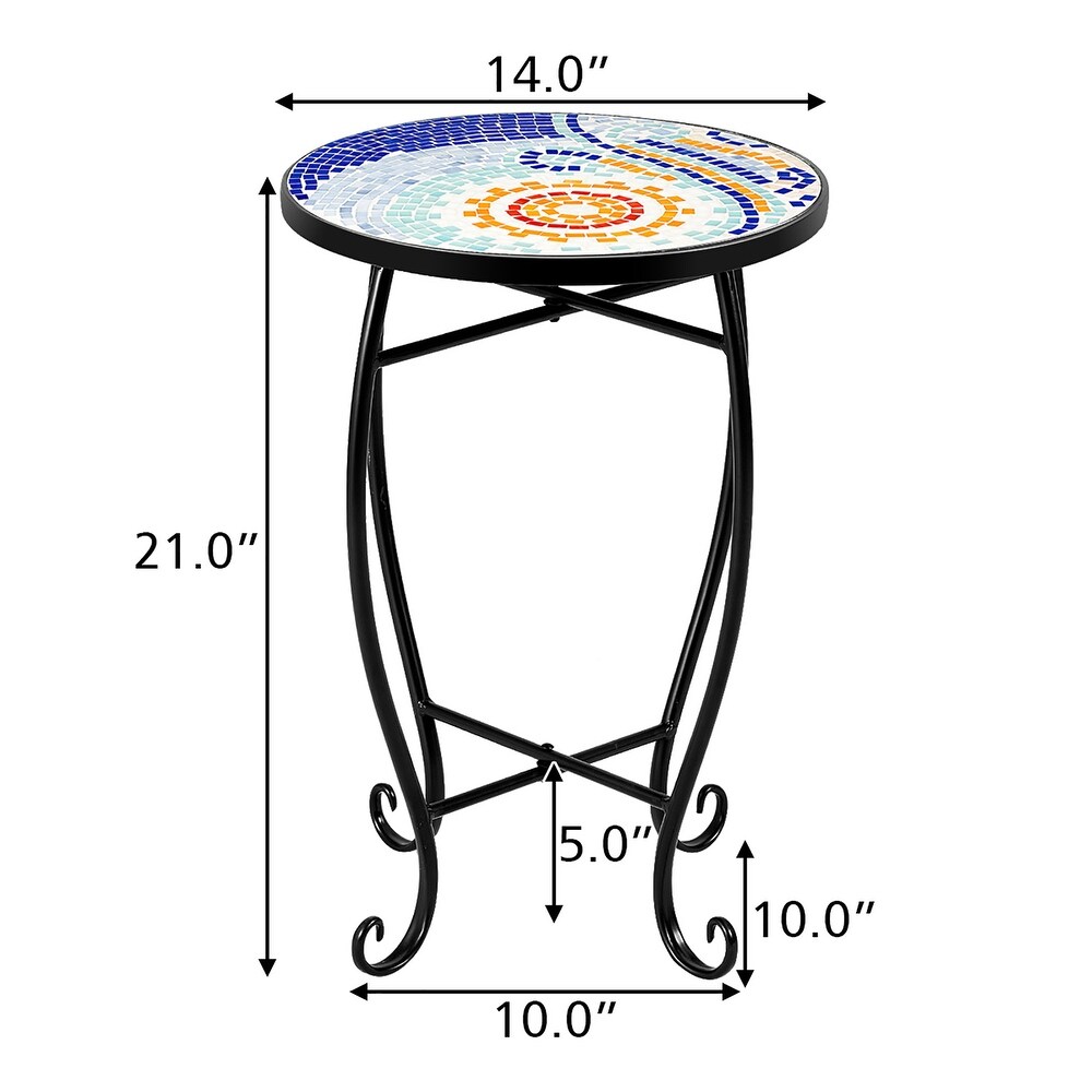 Outdoor Indoor Side Table Accent Table Plant Stand Decor