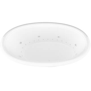 Universal Tubs Topaz Diamond Series 78 in. Oval Drop-in Whirlpool and Air Bath Tub in White HD4478PCDLX