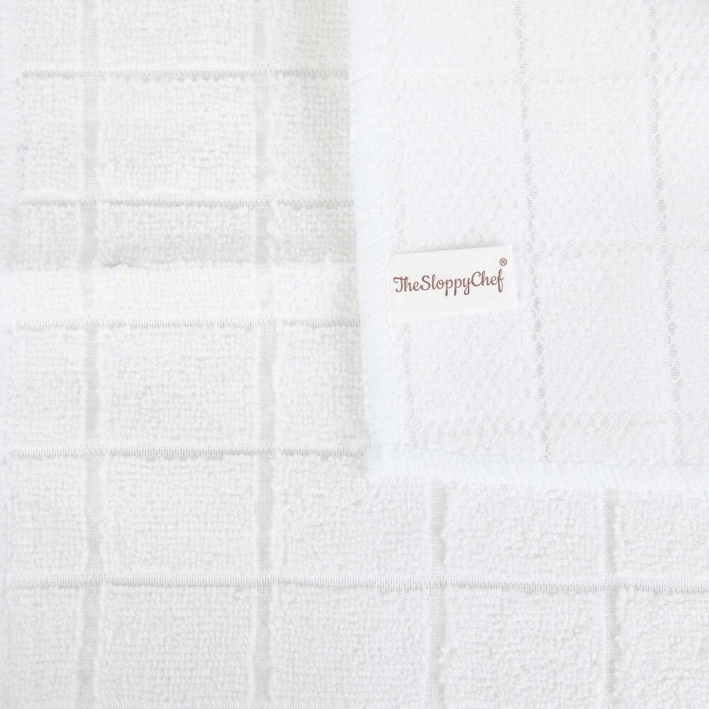 The Sloppy Chef Mesh Backed 12 Piece Dishcloths   12x12