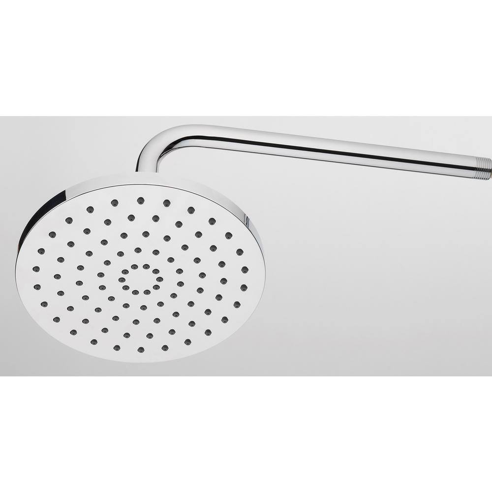 Glacier Bay 1-Spray 8 in. Single Wall Mount Fixed Rain Shower Head in Chrome 3073-141-WS1