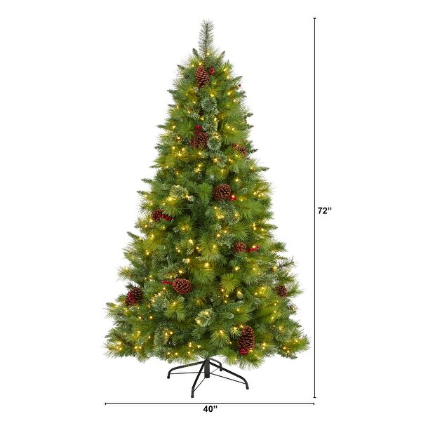 6' Montana Mixed Pine Christmas Tree with 350 Clear LED Lights