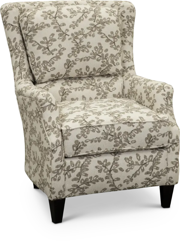 Loren Neutral French-Inspired Wing Accent Chair