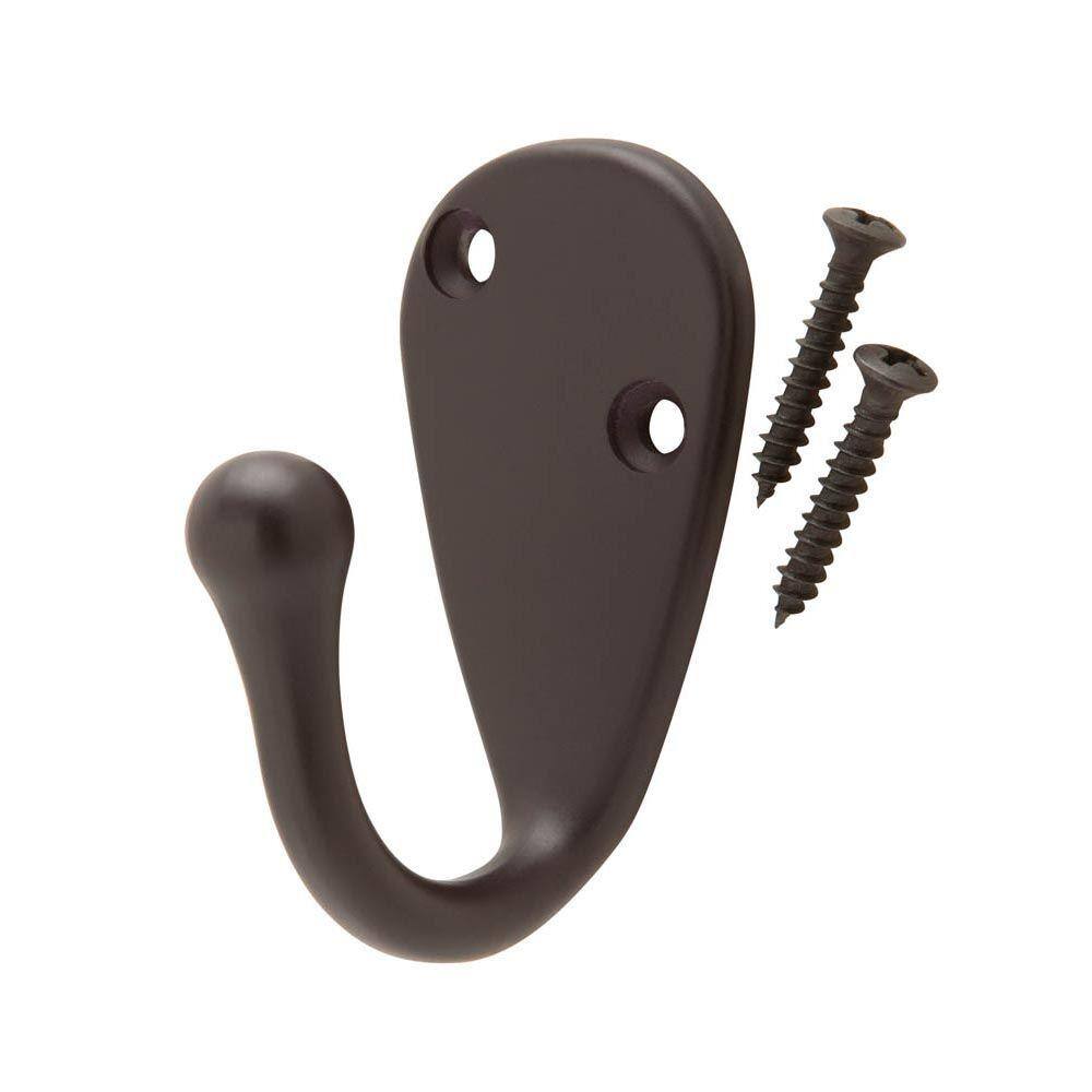 Everbilt Oil-Rubbed Bronze Single Robe Hook 15736