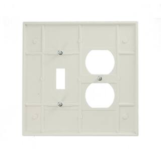 Leviton White 2-Gang 1-Toggle1-Duplex Wall Plate (1-Pack) R62-88105-00W