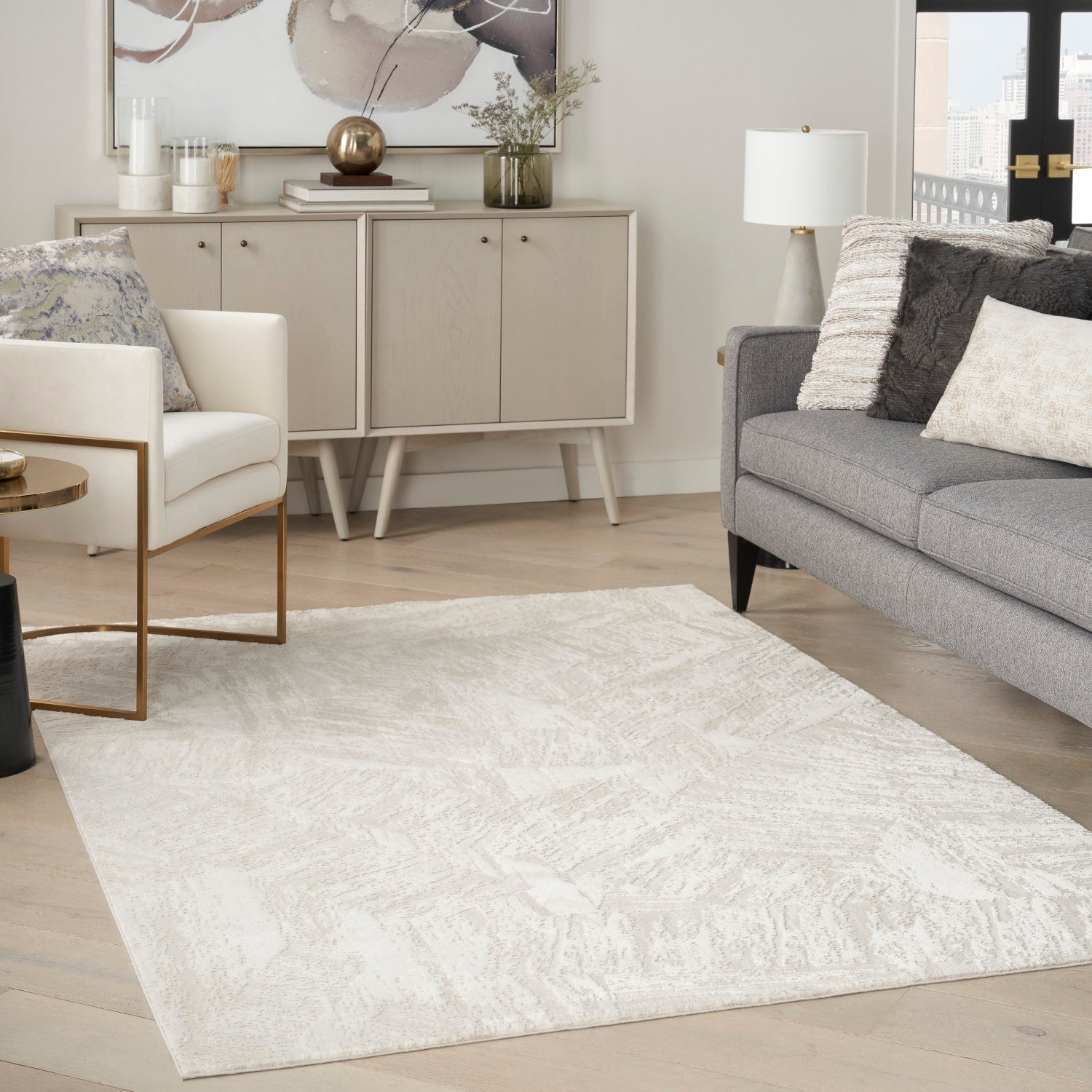 Desire Ivory Modern Rug