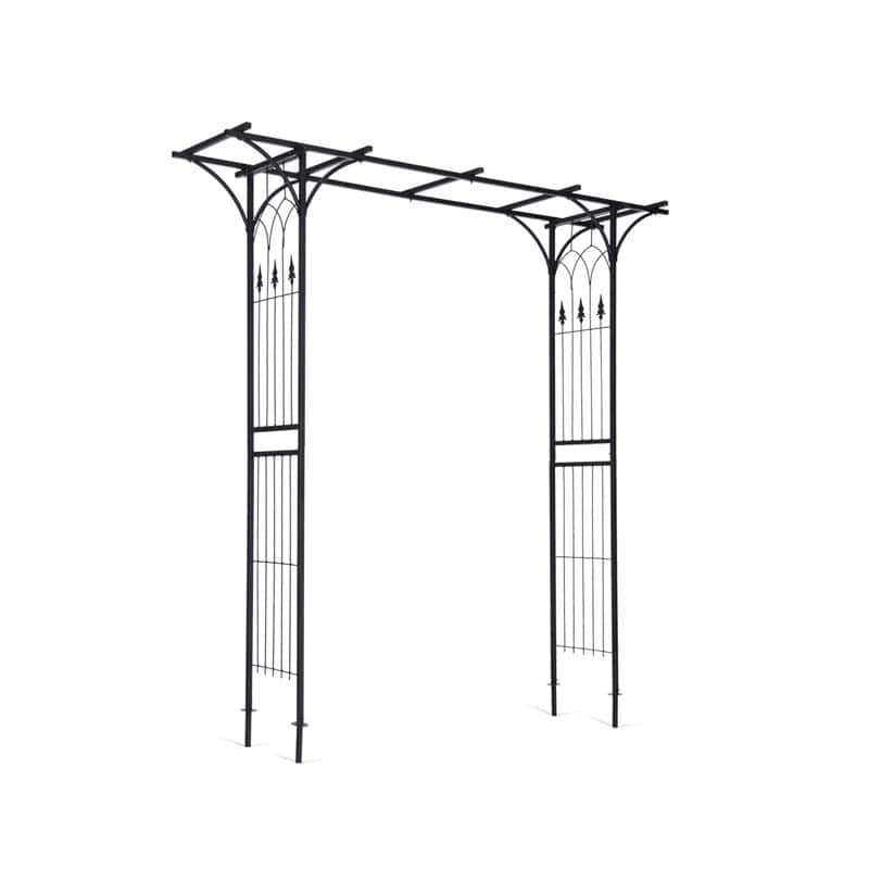 82'' x 20.5'' Wedding Metal Arbor Garden Arch Trellis for Rose Vines Plant Climbing, Outdoor Gardening Walkway Arches