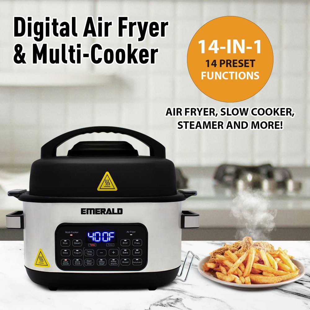 Emerald - 14 in 1 Electric Multi Cooker  Air Fryer Duo - Stainless Steel SM-AIR-1863