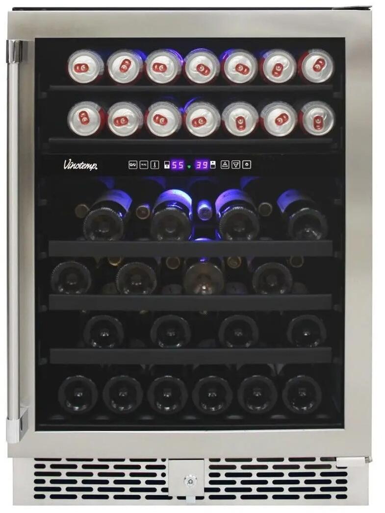 Vinotemp VTOUTDR24GD 24 Inch Stainless Steel Wine Cooler