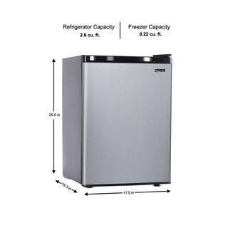 Magic Chef 2.6 cu. ft. Mini Fridge in Stainless Look ENERGY STAR HMBR265SE1