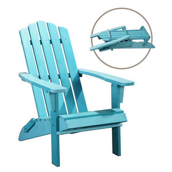 POLYTEAK Classic Collection Folding Adirondack Chair