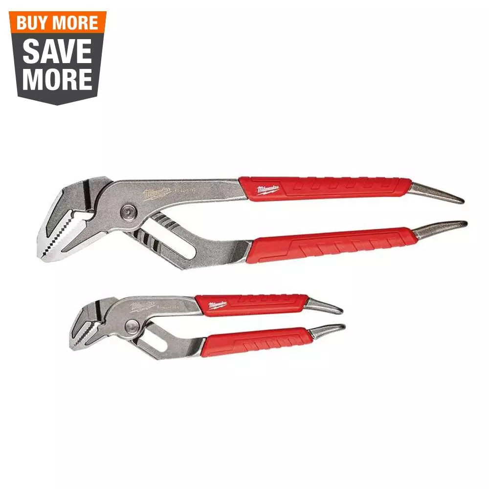 Milwaukee 6 in. and 10 in. Straight-Jaw Pliers Set (2-Piece) and#8211; XDC Depot