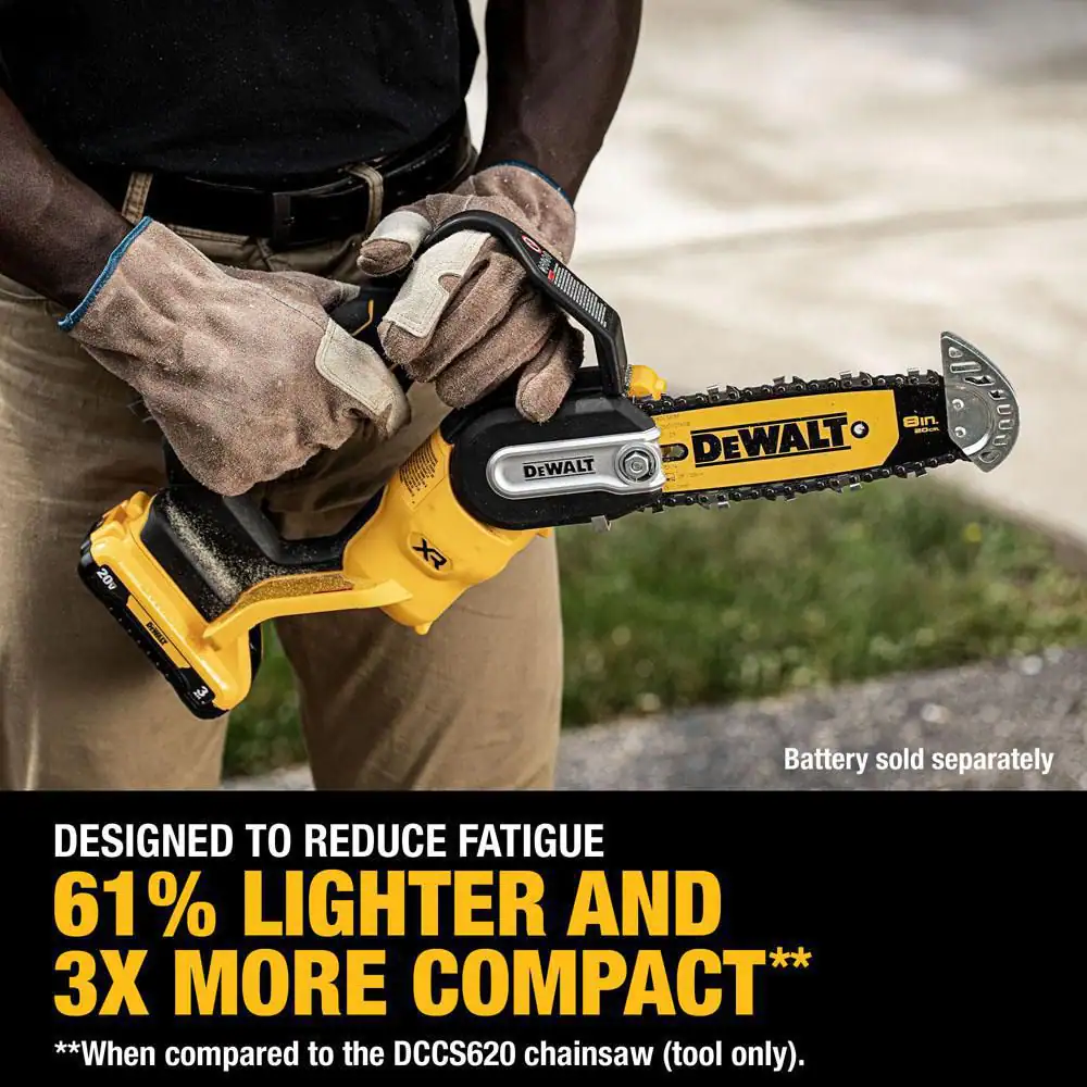 DEWALT DCCS623B 8 in. 20-Volt Pruning Electric Cordless Chainsaw (Tool Only)