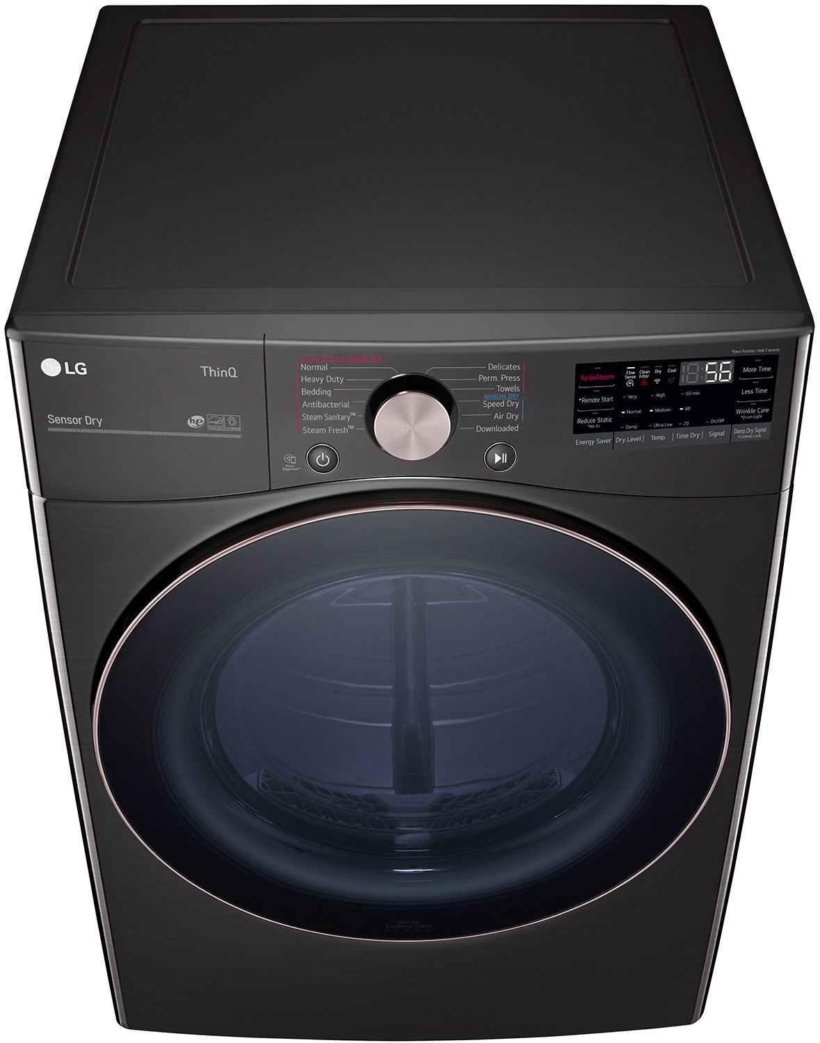 LG 7.4 Cu. Ft. Black Steel Smart Wi-Fi Enabled Front Load Electric Dryer With TurboSteam And Built-In Intelligence