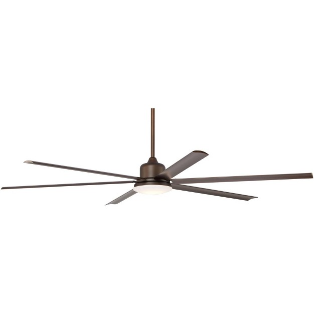 Casa Vieja Arcade Modern Indoor Ceiling Fan With Dimmable Led Light Remote Control Oil Rubbed Bronze White Diffuser Damp Rated For Patio Exterior