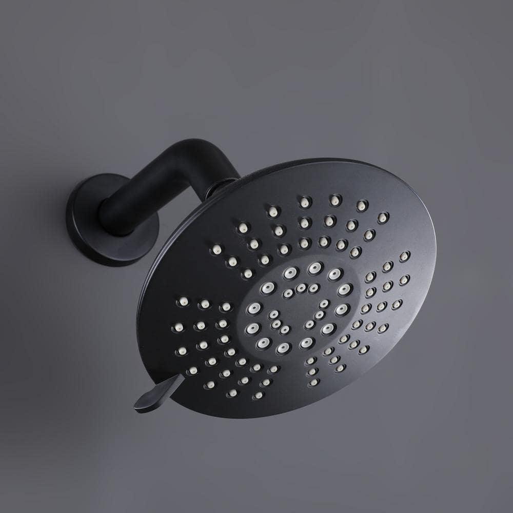 CASAINC SingleHandle 5Spray Tub and Shower Faucet with 2 GPM 6 in Shower Head in Matte Black