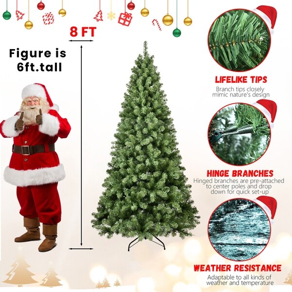 5/6/7/8/9Ft PVC Round Head Automatic Christmas Tree with Light Bulb and Metal Stand