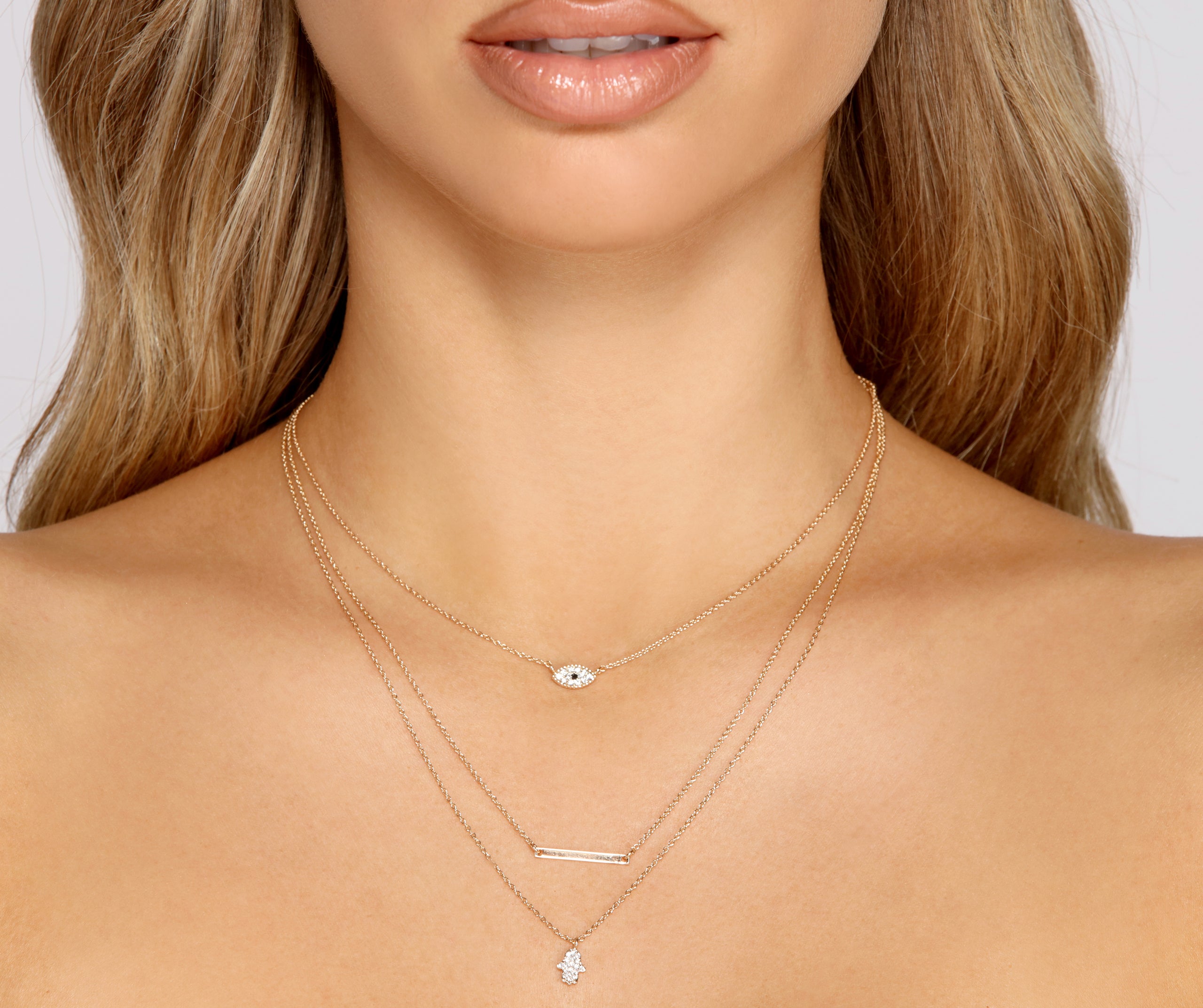 Radiant Dainty Layered Charm Necklace