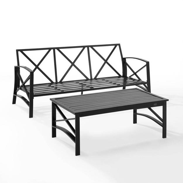 Crosley 2pc Kaplan Outdoor Sofa Set